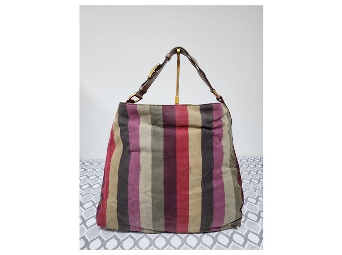 Fendi Pequin Schultertasche Mehrfarbig Mehrfarben - Ansicht 3