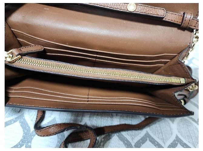 Borsa a tracolla/chain Burberry Henley House Check marrone/beige - vista 11