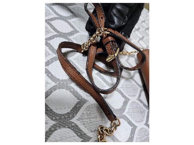 Borsa a tracolla/chain Burberry Henley House Check marrone/beige - vista 9