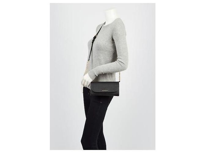 Borsa Henley in pelle nera a grana morbida di Burberry - vista 12