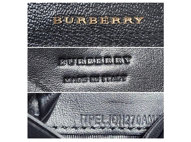Borsa Henley in pelle nera a grana morbida di Burberry - vista 2