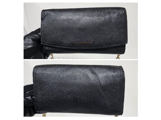 Borsa Henley in pelle nera a grana morbida di Burberry - vista 4