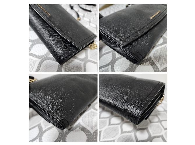 Borsa Henley in pelle nera a grana morbida di Burberry - vista 8