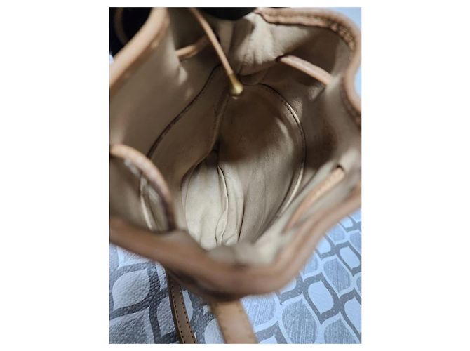 GUCCI Vintage Monogramm Canvas Mini Zugbeutel Tasche Braun/Beige - Ansicht 14