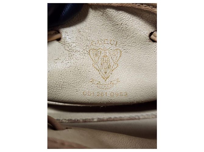 GUCCI Vintage Monogramm Canvas Mini Zugbeutel Tasche Braun/Beige - Ansicht 2