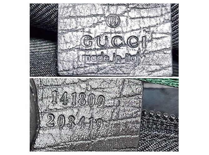 Borsa da barca in tela GG Gucci con tracolla Web Nero - vista 2