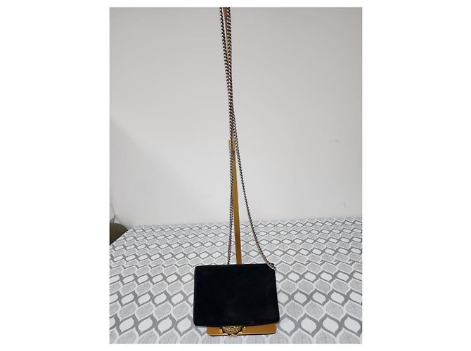 Borsa a tracolla Gucci Velvet Super Mini Dionysus Nera Nero - vista 3