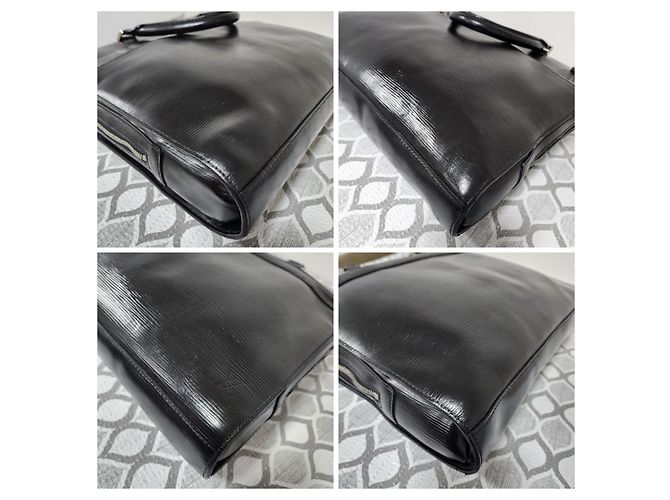 LOUIS VUITTON Borsa a Tracolla Bassano MM in Pelle Epi Nera Nero - vista 10