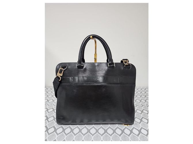 LOUIS VUITTON Borsa a Tracolla Bassano MM in Pelle Epi Nera Nero - vista 11