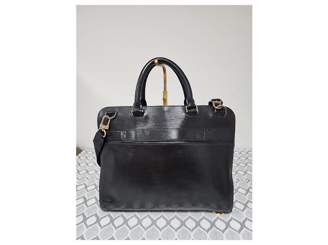 LOUIS VUITTON Borsa a Tracolla Bassano MM in Pelle Epi Nera Nero - vista 3