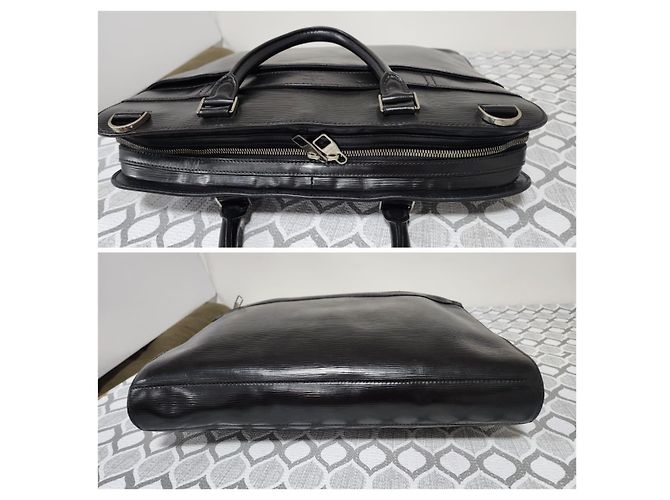 LOUIS VUITTON Borsa a Tracolla Bassano MM in Pelle Epi Nera Nero - vista 4