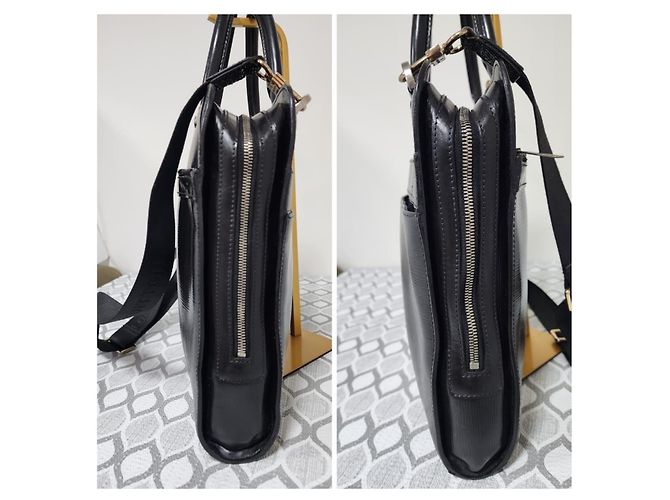 LOUIS VUITTON Borsa a Tracolla Bassano MM in Pelle Epi Nera Nero - vista 5