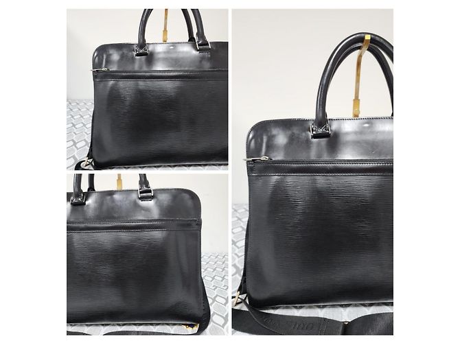 LOUIS VUITTON Borsa a Tracolla Bassano MM in Pelle Epi Nera Nero - vista 7