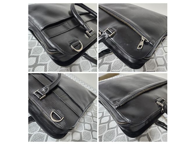 LOUIS VUITTON Borsa a Tracolla Bassano MM in Pelle Epi Nera Nero - vista 8