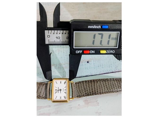 Autre Marque Emile Pequignet Quarz Uhr mit Eidechsenarmband Braun Golden - Ansicht 7