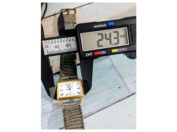 Autre Marque Emile Pequignet Quarz Uhr mit Eidechsenarmband Braun Golden - Ansicht 8