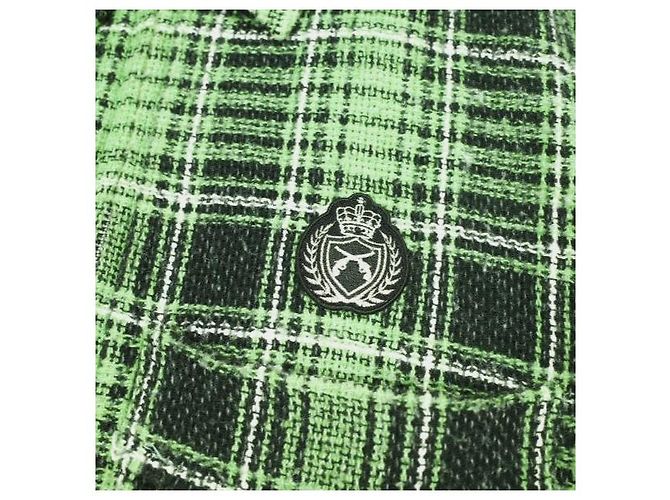 Autre Marque Camicia a zip a quadri roarguns in cotone e poliestere Verde - vista 6