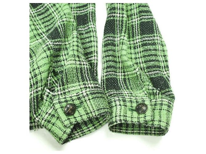 Autre Marque Camicia a zip a quadri roarguns in cotone e poliestere Verde - vista 7