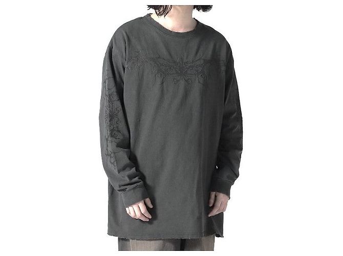 Autre Marque T-shirt a maniche lunghe in cotone FR(13)NDS Tribal Nero - vista 3