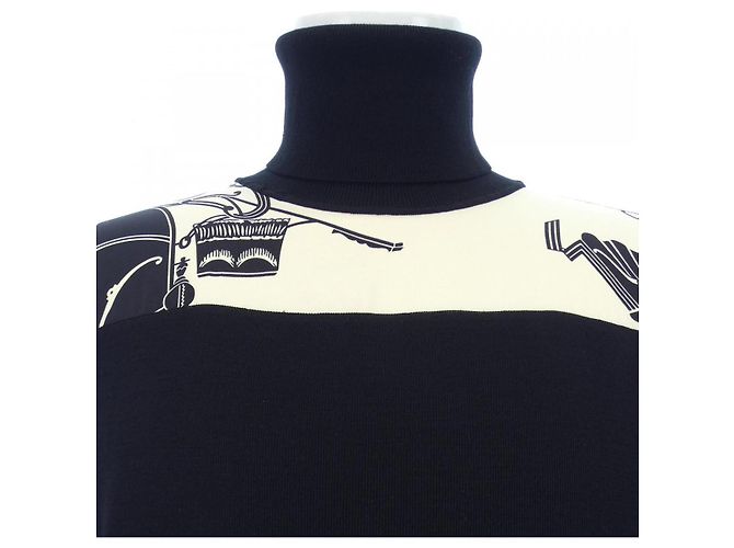 Prenda de punto de nylon XS de Hermès Negro Blanco - vista 5
