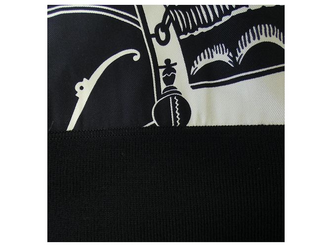 Prenda de punto de nylon XS de Hermès Negro Blanco - vista 7