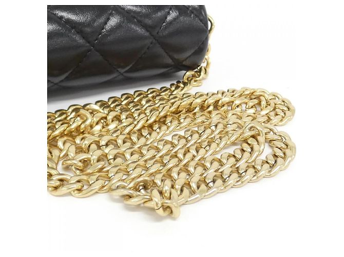 Timeless Clutch de Cadena de Piel de Cordero Chanel Negro - vista 5