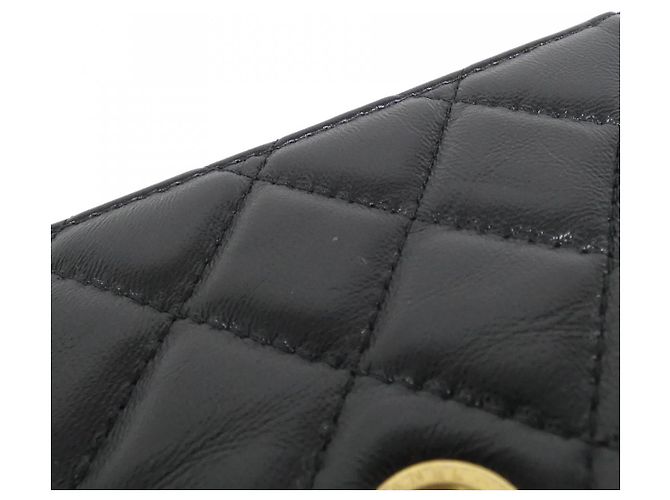 Timeless Clutch de Cadena de Piel de Cordero Chanel Negro - vista 7