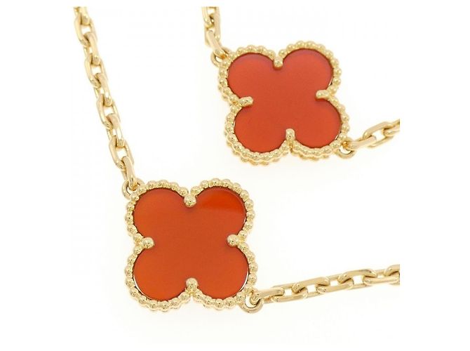 Collana Vintage Alhambra Au750 di Van Cleef & Arpels D'oro - vista 3