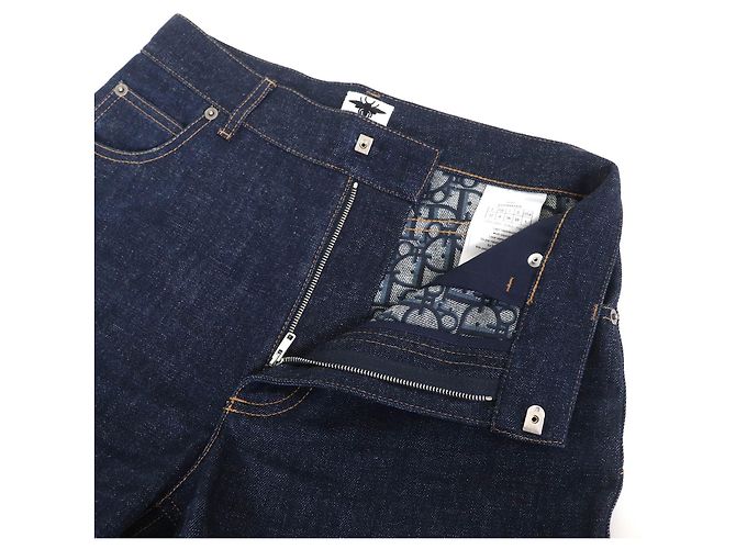 Oblique Bermuda de denim com estampa oblíqua Christian Dior Azul - vista 4