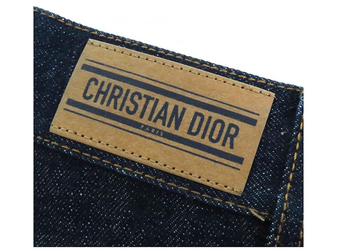 Oblique Bermuda de denim com estampa oblíqua Christian Dior Azul - vista 5