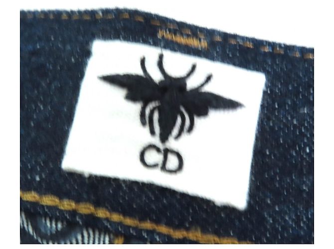 Oblique Bermuda de denim com estampa oblíqua Christian Dior Azul - vista 6