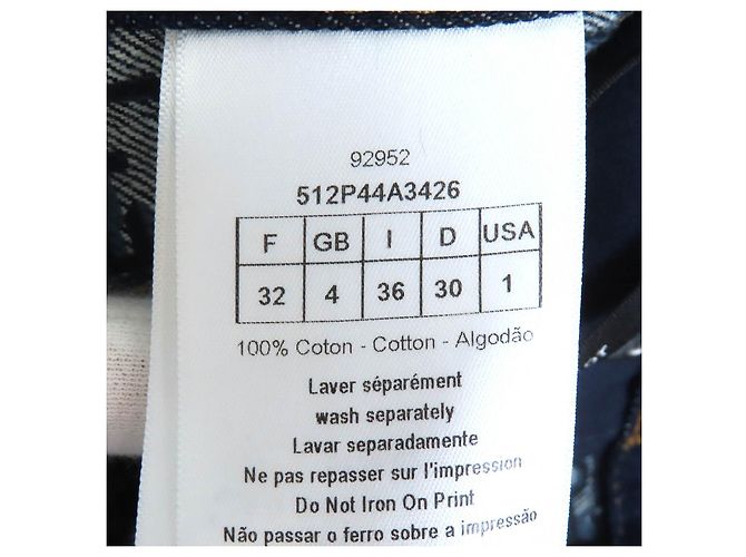Oblique Bermuda de denim com estampa oblíqua Christian Dior Azul - vista 7