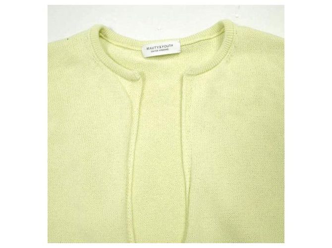 Autre Marque BEAUTY&YOUTH UNITED ARROWS Pullover aus Baumwolle und Polyester mit tiefem Bootsausschnitt Gelb - Ansicht 5