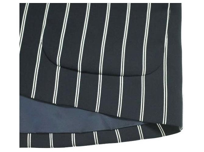 Autre Marque JOURNAL STANDARD L'ESSAGE Stripe Polyester Rayon No Collar Jacket Outerwear Blue - view 5