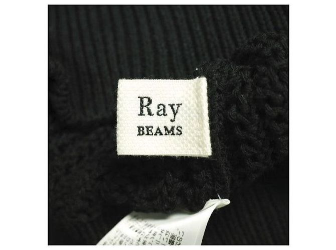 Autre Marque Cárdigan de punto con cuello redondo y cierre frontal Ray BEAMS 24SS Negro - vista 8