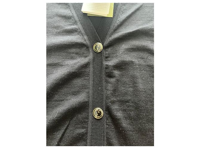 Gucci schwarzer Wollcardigan mit GG-Knöpfen - Ansicht 3