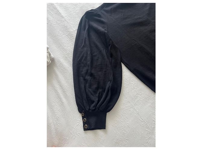 Gucci schwarzer Wollcardigan mit GG-Knöpfen - Ansicht 7