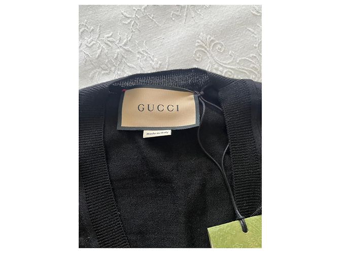 Gucci schwarzer Wollcardigan mit GG-Knöpfen - Ansicht 9