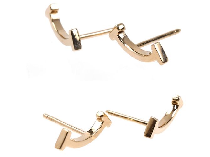 Tiffany & Co Orecchini mini T Smile in oro rosa 18K Tiffany - vista 2