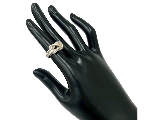 Ring Hermès Anello in argento sterling 925 HERMES Audienne Twist Rope - vista 2