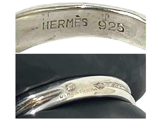 Ring Hermès Anello in argento sterling 925 HERMES Audienne Twist Rope - vista 3