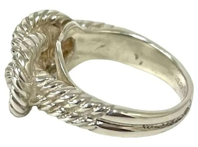 Ring Hermès Anello in argento sterling 925 HERMES Audienne Twist Rope - vista 4