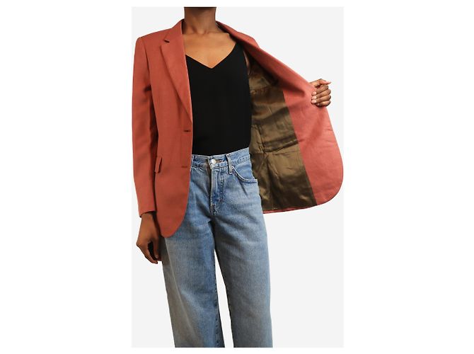 Gucci Blazer de lino rosa polvoriento - talla S - vista 4