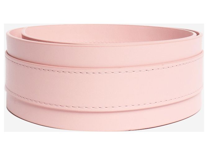 Autre Marque Breiter Ledergürtel in Rosa Pink - Ansicht 3