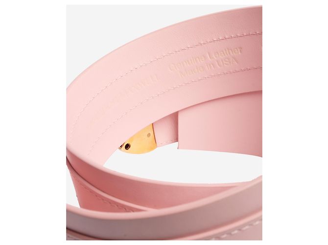 Autre Marque Breiter Ledergürtel in Rosa Pink - Ansicht 5
