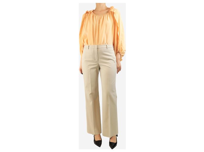 Autre Marque Pantalones rectos beige - talla UK 14 - vista 2