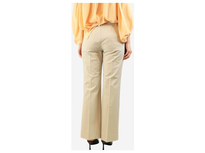Autre Marque Pantalones rectos beige - talla UK 14 - vista 3