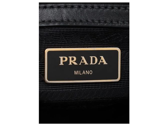 Prada Piccola borsa tote in nylon nera Nero - vista 6