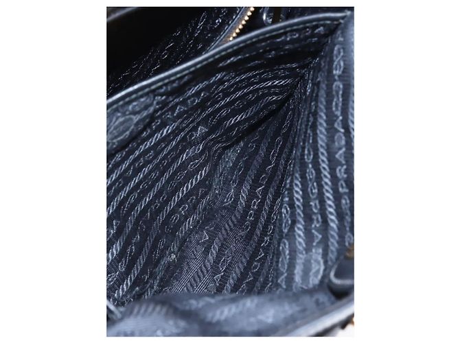 Prada Piccola borsa tote in nylon nera Nero - vista 7