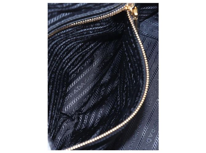 Prada Piccola borsa tote in nylon nera Nero - vista 8